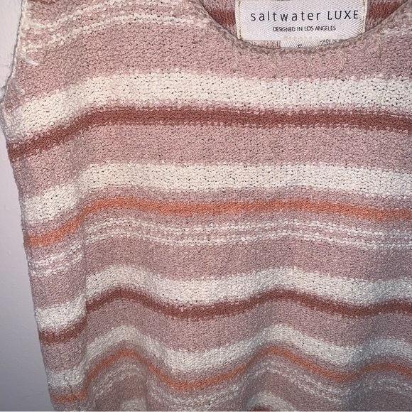 Saltwater Luxe Knit Stripe Sleeveless Tank Top Sweater S - Picture 5 of 5